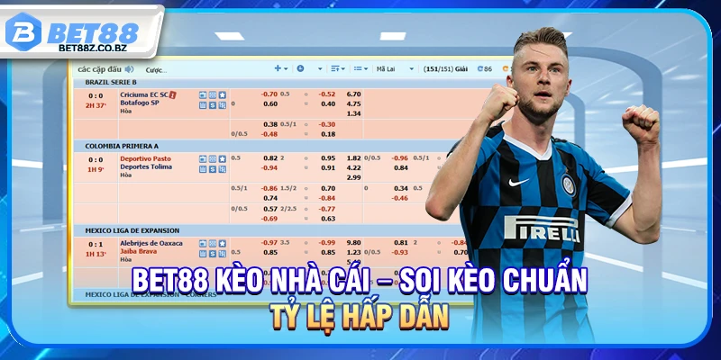 Bet88 Kèo Nhà Cái – Soi Kèo Chuẩn Tỷ Lệ Hấp Dẫn